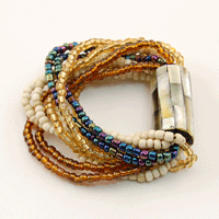 BRACCIALI 10 FILI STRIPE CON TUBO MADREPERLA - Image 6
