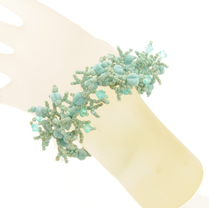 BRACCIALI CORALLO CON PERLE IN VETRO - Image 33