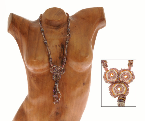 COLLANE 5 FILI 3 CERCHI E FRANGE RUFIDA - Image 3