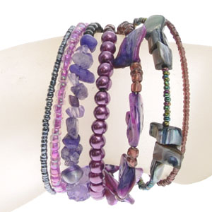 BRACCIALI RIGIDINI CON PERLE IN CERAMICA - Image 20