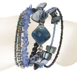 BRACCIALI RIGIDINI CON PERLE IN CERAMICA - Image 23