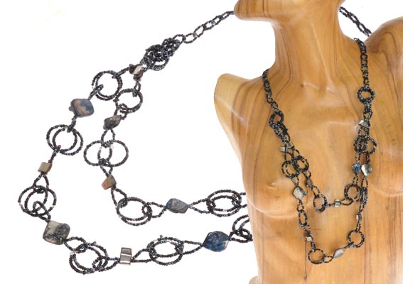 COLLANE A CATENA CON ANELLI E MADREPERLA - Image 4