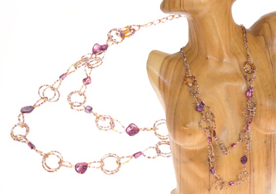 COLLANE A CATENA CON ANELLI E MADREPERLA - Image 6