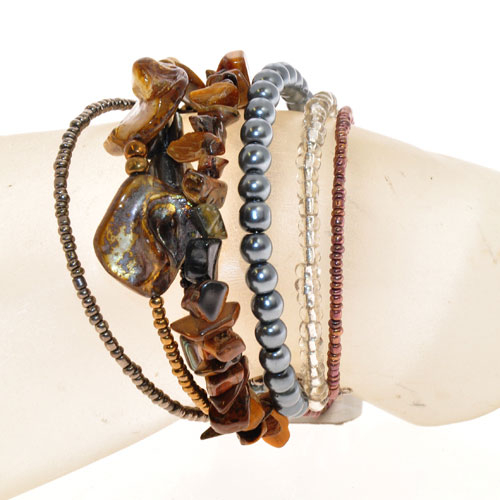 BRACCIALI RIGIDINI CON PERLE IN CERAMICA - Image 27