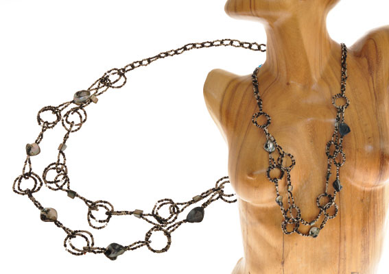 COLLANE A CATENA CON ANELLI E MADREPERLA - Image 8