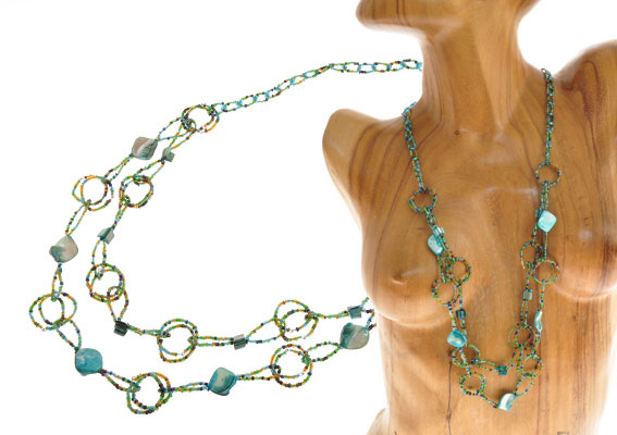 COLLANE A CATENA CON ANELLI E MADREPERLA - Image 9