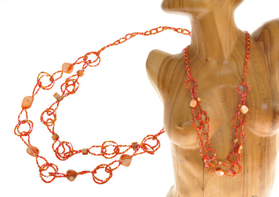 COLLANE A CATENA CON ANELLI E MADREPERLA - Image 11