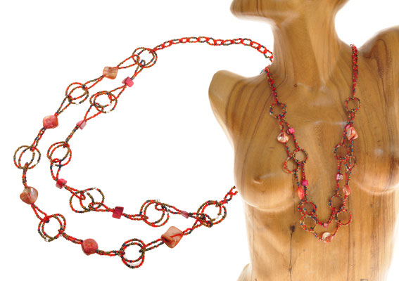 COLLANE A CATENA CON ANELLI E MADREPERLA - Image 12