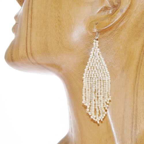 ORECCHINI CON PERLINE E FRANGE CM 5/7 - Image 3