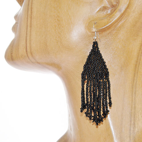 ORECCHINI CON PERLINE E FRANGE CM 5/7 - Image 4