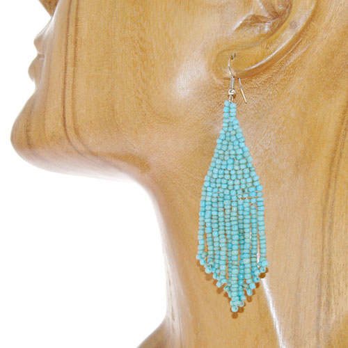 ORECCHINI CON PERLINE E FRANGE CM 5/7 - Image 6