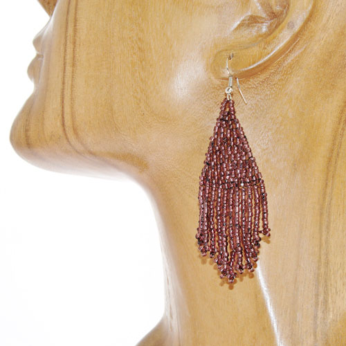ORECCHINI CON PERLINE E FRANGE CM 5/7 - Image 7