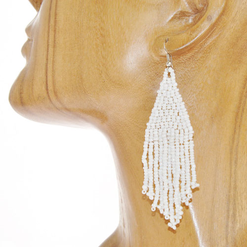 ORECCHINI CON PERLINE E FRANGE CM 5/7 - Image 8