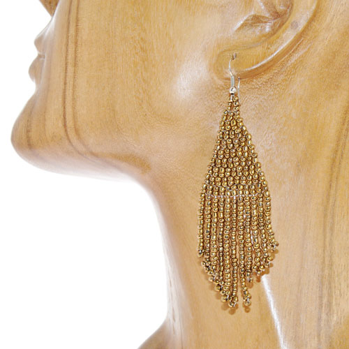 ORECCHINI CON PERLINE E FRANGE CM 5/7 - Image 9