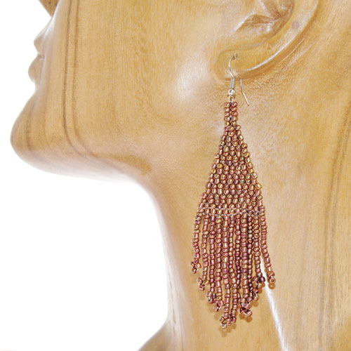 ORECCHINI CON PERLINE E FRANGE CM 5/7 - Image 11