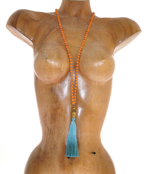 COLLANE TASSEL BUDDHA GOLD HEAD RUDRASKA - Image 2