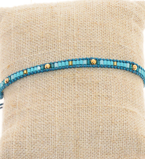 BRACCIALI TEMALI 1 ROW MGB TUKAD MOZAIC CON PALLINA GOLD PLATED MOTIF - Image 17