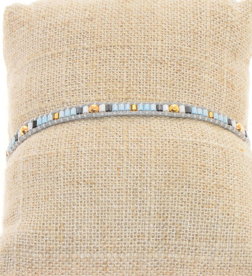 BRACCIALI TEMALI 1 ROW MGB TUKAD MOZAIC CON PALLINA GOLD PLATED MOTIF - Image 11