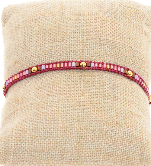 BRACCIALI TEMALI 1 ROW MGB TUKAD MOZAIC CON PALLINA GOLD PLATED MOTIF - Image 13