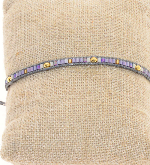 BRACCIALI TEMALI 1 ROW MGB TUKAD MOZAIC CON PALLINA GOLD PLATED MOTIF - Image 15