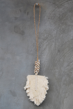 Fermatenda In Corda Fatta A Mano Con Nappe - 2 Pezzi, Lunghezza 60 Cm (nappa 22 Cm), Colori Disponibili Bianco/nero/grigio/beige/oro