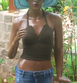 TOP IN COTONE AD UNCINETTO DAISY