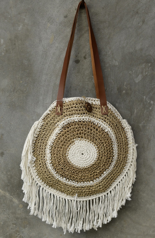 BORSA IN CORDA LAVORATA A MACRAME CM 38 - Image 3