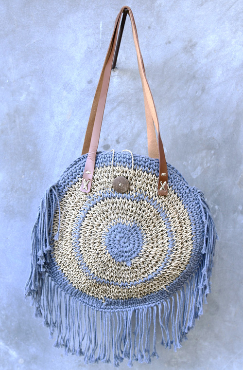 BORSA IN CORDA LAVORATA A MACRAME CM 38 - Image 6