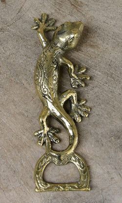 NKlaus Apribottiglie A Forma Di Ancora E Pugnale In Ottone Oro - Design Marino 19x7 Cm | Apribottiglie Decorativo E Tagliacarte, Regalo Originale Per Appassionati Di Mare E Nautica, Spessore 4 Mm, Peso 100g
