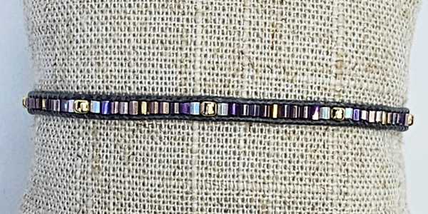 BRACCIALI TEMALI 1 ROW MGB TUKAD MOZAIC CON PALLINA GOLD PLATED MOTIF - Image 21