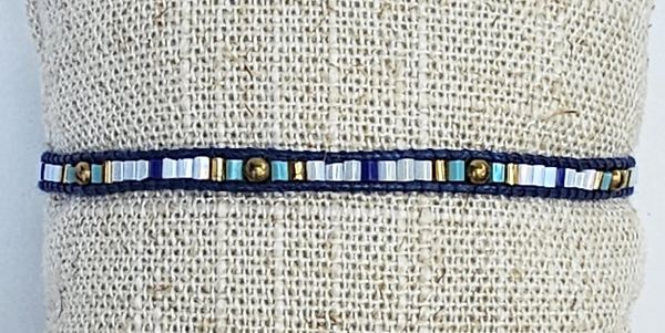 BRACCIALI TEMALI 1 ROW MGB TUKAD MOZAIC CON PALLINA GOLD PLATED MOTIF - Image 22