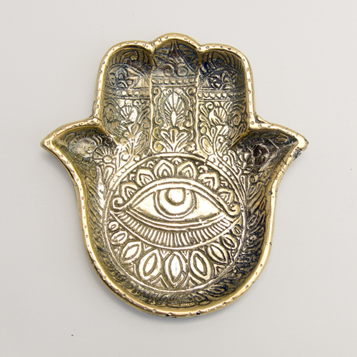 VASSOIO IN OTTONE MANO DI FATIMA CM 11X10,5 - Image 3