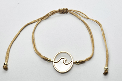 BRACCIALI STRING ONDA NEL CERCHIO SU METALLO GOLD PLATED