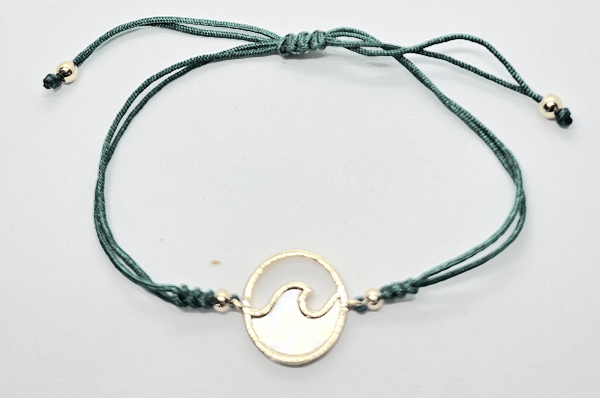 BRACCIALI STRING ONDA NEL CERCHIO SU METALLO GOLD PLATED - Image 7